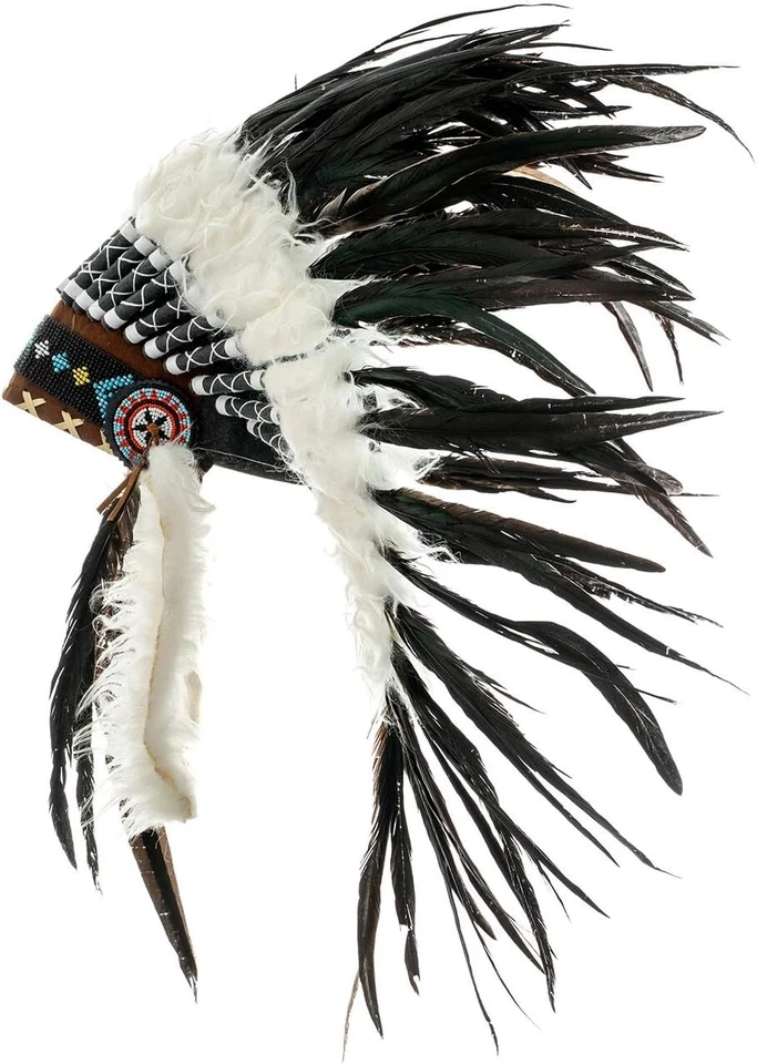 Handmade Feather Headdress - Adjustable Unisex Native American Inspired Fashion - Image 3 of 4