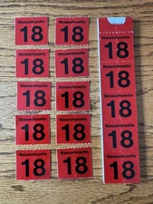 2018 Massachusetts License Plate Single Sticker. You are buying 1 sticker.