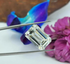 8 Ct Natural D Color Beautiful Emerald Cut Lab Diamond Loose VVS1 CVD Certified