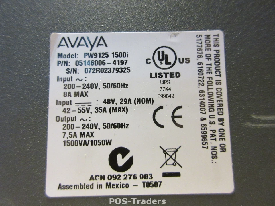 AVAYA EATON PW9125 1500i UPS 230V 1500VA Rack Mount INCL SNMP in C14/Out (6) C13 - Bild 3 von 3