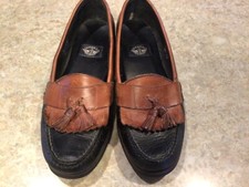 Leather Dockers Casual Loafer Shoes Brown/Black excellent condition