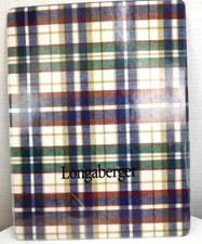 Longaberger 9.5"Lx12"T 'Market Day Plaid Writing Office Organizer Sleeve Board