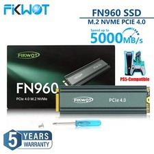 Fikwot 2TB M.2 NVME SSD Heatsink PCIe 4.0 Internal Solid State Drive For PS5 /PC