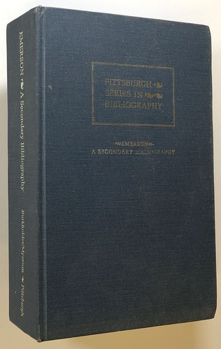 Robert E. Burkholder/Emerson An Annotated Secondary Bibliography Pittsburgh 1.