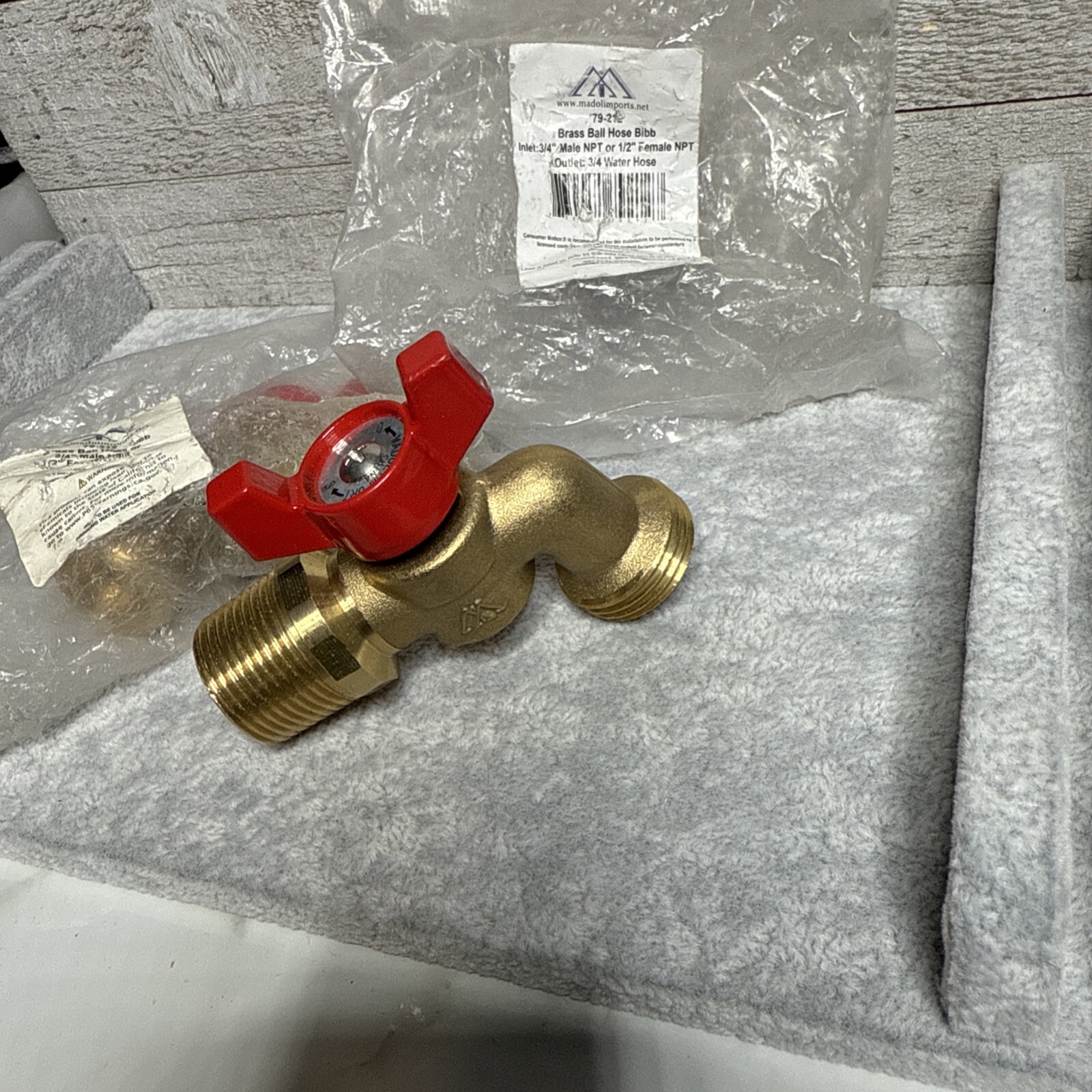 (Qty 2) Madol Imports Brass Ball Hose Bibb 3/4" Male NPT  79-212