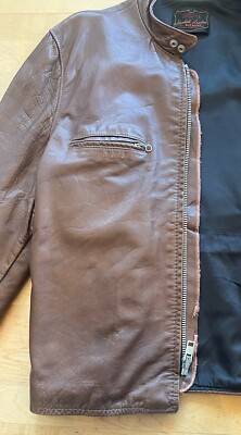 Vintage Kehoe Steerhide Leather Jacket Cafe Racer Talon Zippers