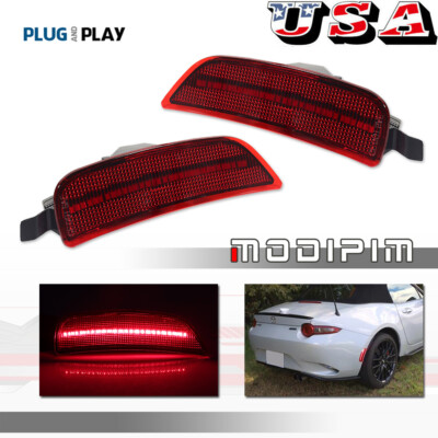 For Mazda MX-5 Miata & Fiat 124 Spider Red LED SideMarker Light LH & RH Set of 2