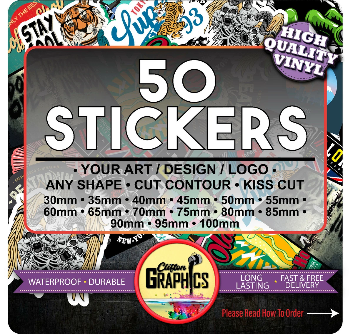 Custom 2024 stickers bulk