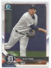 Alex Faedo Detroit Tigers 2018 Bowman Baseball Chrome Prospects Card