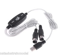 CAVO USB INTERFACCIA MIDI ADATTATORE IN OUT PC AUDIO TASTIERA/EXPANDER