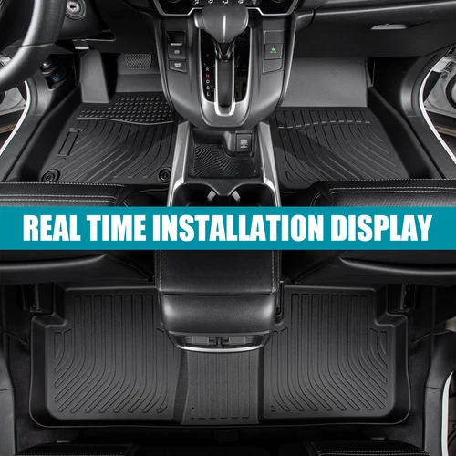 3 Row Set Rubber Car Floor Mats For 2020-2024 Toyota Highlander w/Center Console - Bild 3 von 12