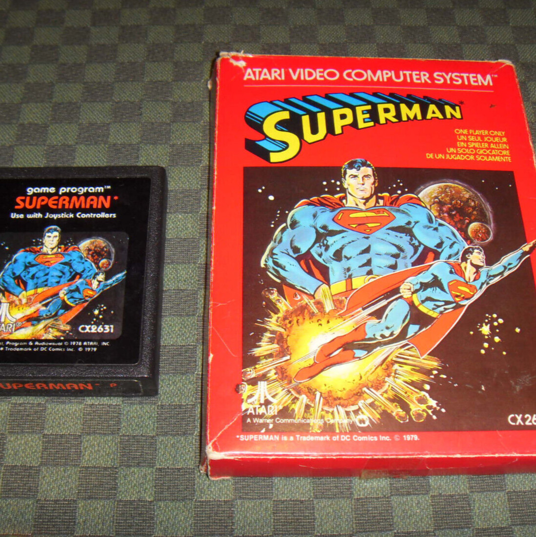 BOITE ABIMÉE (SANS IMAGE AU DOS SCREENSHOT) : Atari 2600 VCS SUPERMAN Pal