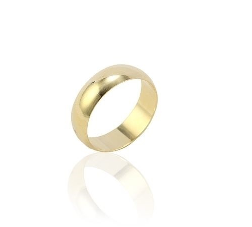Anillo de Alianza de Boda Hombre Mujer Acero Nuevo Placa Oro Barato 6mm