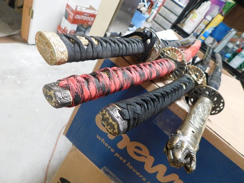 LOT of 4 (Four) Samurai swords Various Makes Used Excellent