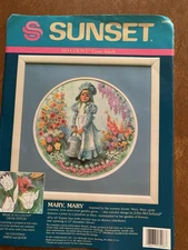 Dimensions Sunset Mary, Mary No Count Cross Stitch Kit #13908 Open Unused