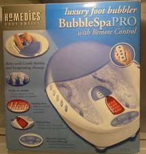 HoMedics Bubble Spa Pro Foot Bath Bubbler In Box Great Shape No Remote