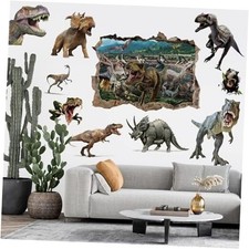 3D Dinosaur Wall Decals Decal Peel  Stick Removable Vinyl Dinosaur3