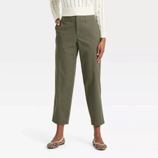 Women's High-Rise Tapered Ankle Chino Pants - A New Day 2R