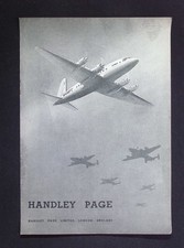 Original 1944 Reklame Handley Page Hermes Flugzeug London England