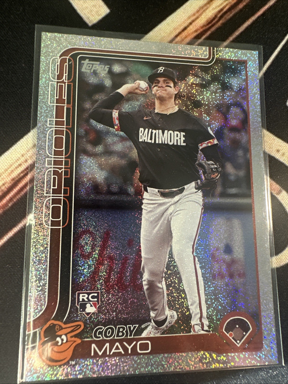 2025 Topps Series 1 Coby Mayo Sand Glitter Foil Orioles #20