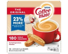 Nestle Coffee-mate Creamer Singles Original 180 Ct Non-Dairy Shelf Stable