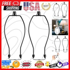 Lamp Harp 9 Inch, Light Duty Polished Black Lamp Shade Holder Replacement wit...