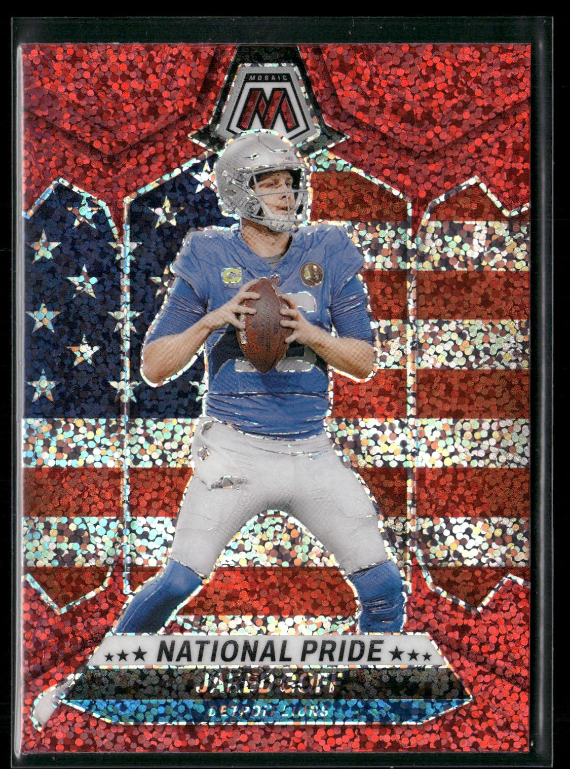 2024 Panini Mosaic #252 Jared Goff Red Sparkle