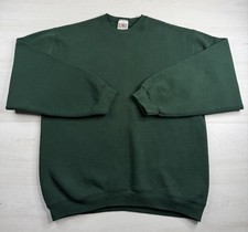 Vtg Fruit Of The Loom Crewneck Sweatshirt Blank Heavyweight Faded 90s USA Made L