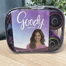 NEW Goody AmpItUp Self-Holding Hair Rollers 31 Count 5 Size,Assorted Colors NIB