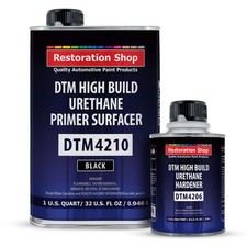 Restoration Shop 1.25 Qt Black High Build 2k 41 Urethane Primer Kit Auto