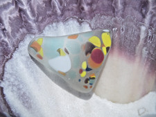 Sea Glass, Thick Multi Color Red Orange Blue Green Yellow White