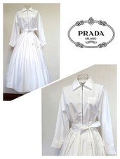 PRADA White Long Shirt Dress M Condition Luxury Fashion