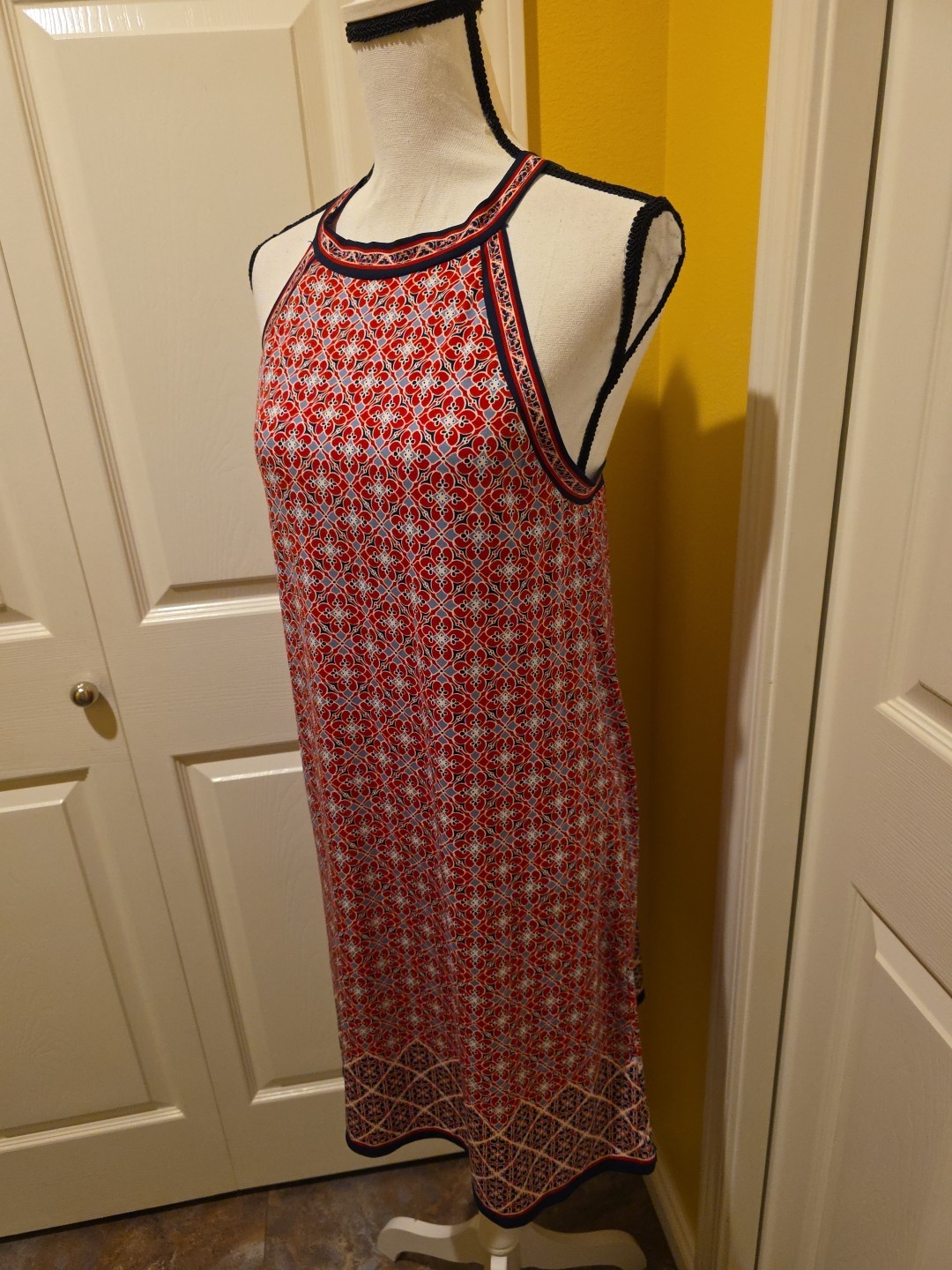 MAX STUDIO MULTICOLORED GEOMETRIC HALTER TOP DRES… - image 3