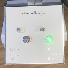 A New Day-Silver Collection-Round Faceted Prong Set CZ Studs-small GP, Lg 925