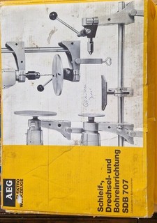 Vintage AEG Woodturning Sanding and Drillpees Attachments Collectable Boxed Set