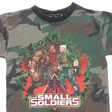 Vintage 90s Small Soldiers T-Shirt 1998 Long Sleeve Movie Camo Youth