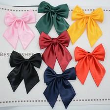Large Bow Tie Solid Color Women's Event Performance Shirt Accessory Ties