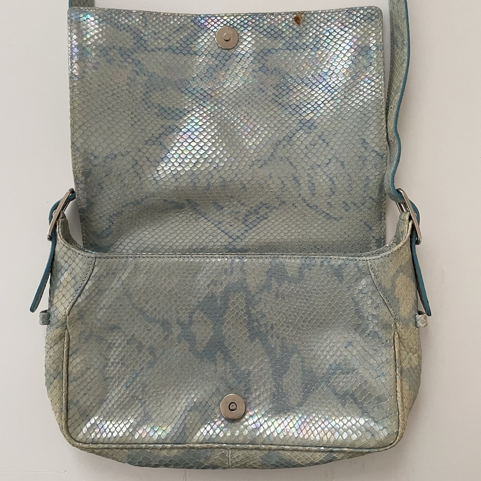 Escada Aqua  Iridescent Python Embossed Leather  … - image 3