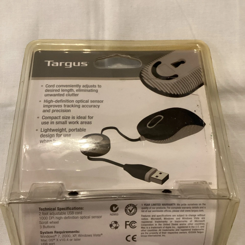 Targus Compact Blue Trace Mouse Technology for Tracking and Black / gray New - Image 3 of 4