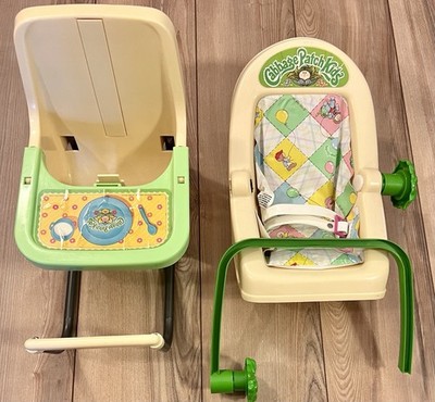 Cabbage Patch Kids Rocker Carrier Car Seat & Table Mate High Chair Lot Of 2 80s