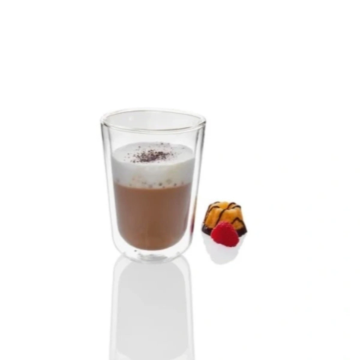 Ehugos Set 2 Tazze In Vetro A Doppia Parete: 350 Ml Per Caffè, Tè E Dessert