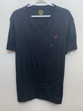 NEW Polo Ralph Lauren Men's XL Custom Slim Fit T-Shirt Black V neck NWT 39.50