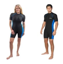 Ecostinger Men Women UV Sun Protective Swimsuit Black Blue UPF50+