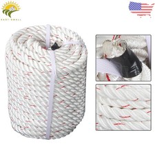3/4" 120ft Double Braid Polyester Rope 1160lbs Breaking Strength Strong Pulling