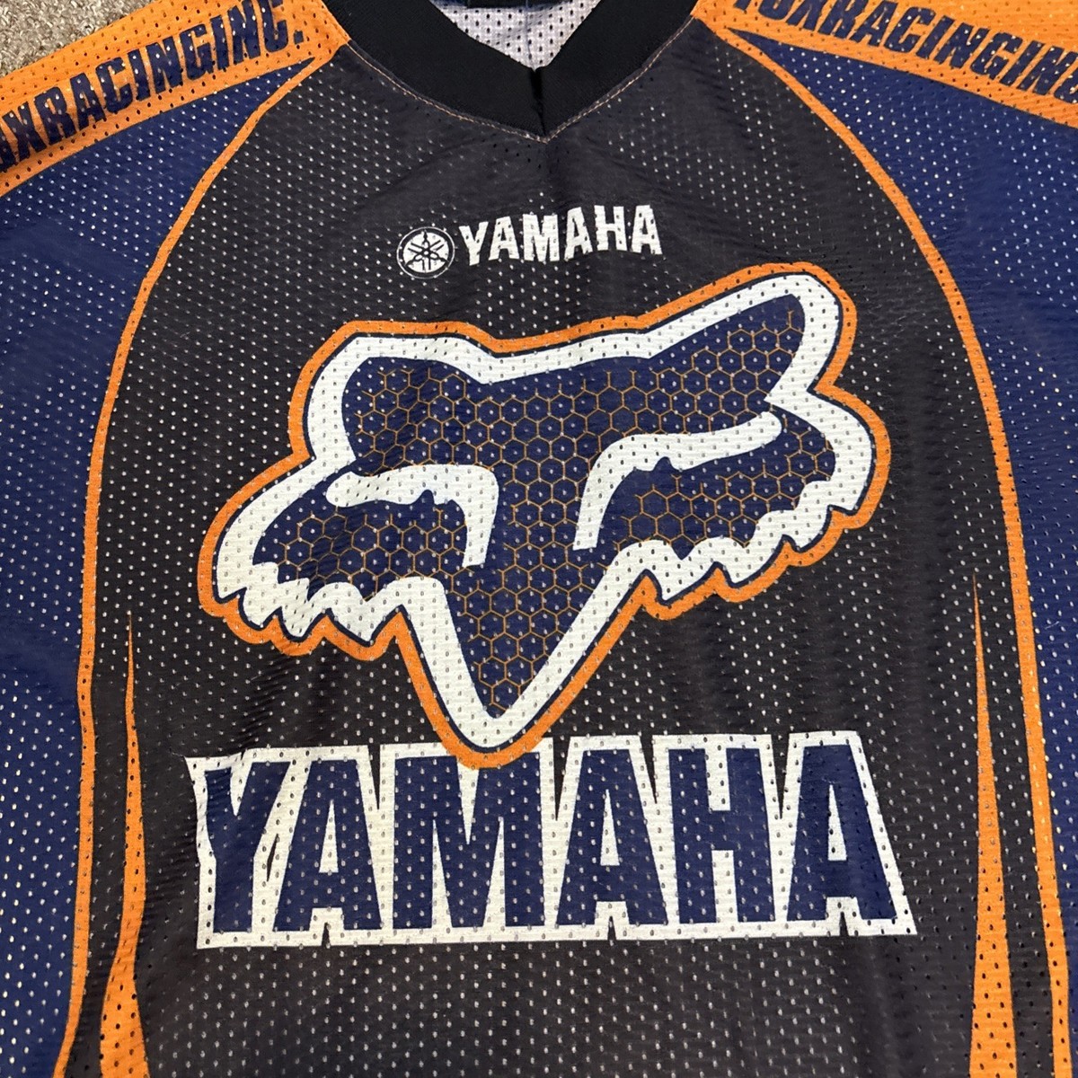 Vintage 90s Fox Racing Yamaha Motocross Jersey Med Dirt Bike Moto