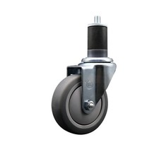 4 Inch Thermoplastic Rubber Wheel Swivel 1-5/8 Inch Expanding Stem Caster SCC