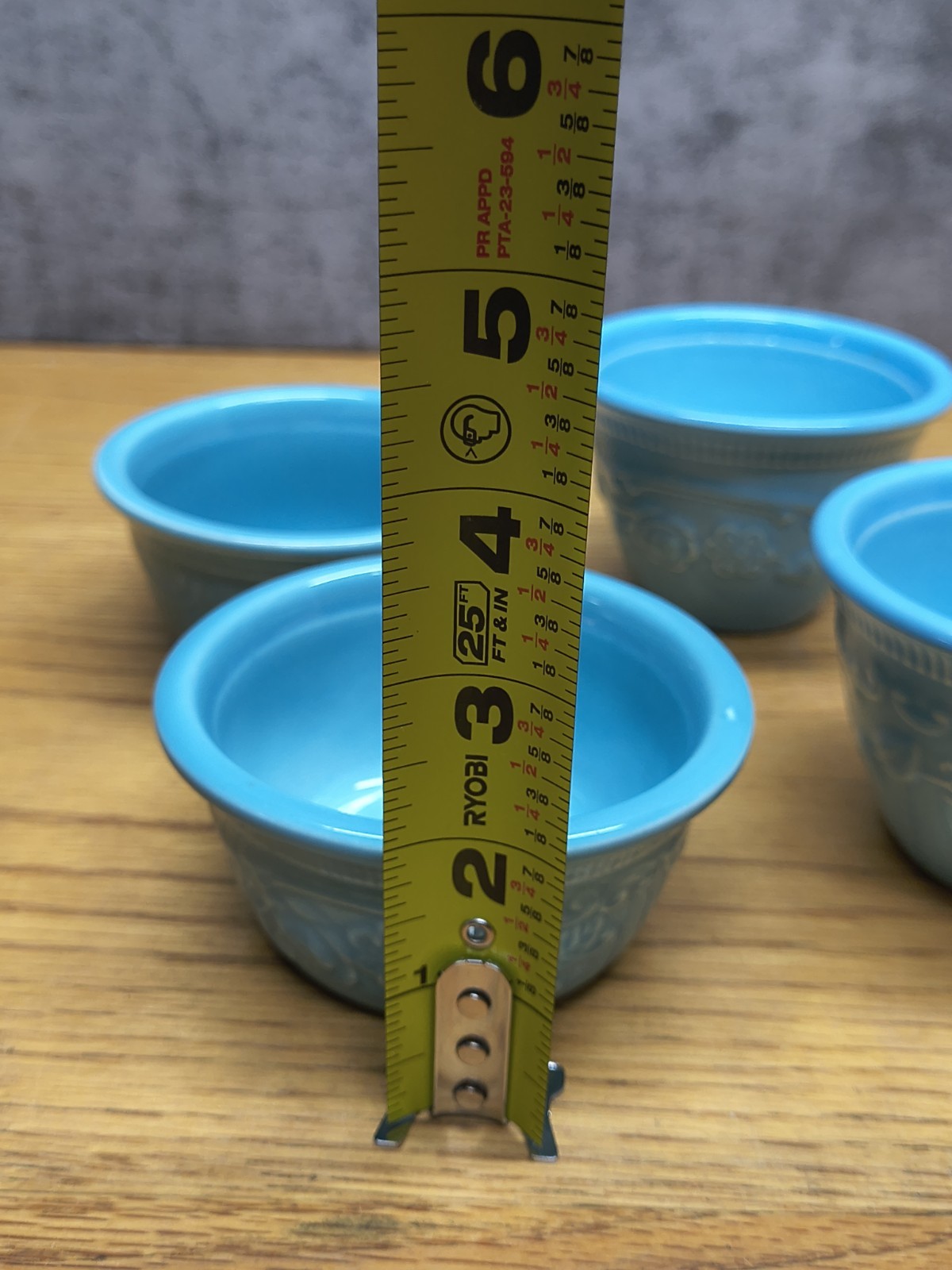 4 VINTAGE GENUINE OVEN SERVE WARE TS&T CUSTARD DESSERT CUPS RAMEKIN BOWLS USA