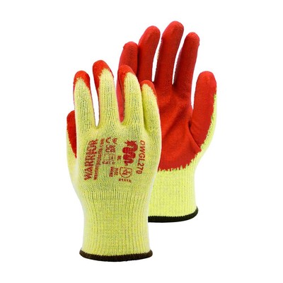 Warrior Orange Latex Wet Dry Grip Palm Safety Work Gloves Builders  Gardening UK