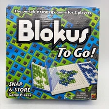 Blokus To Go for 2 Players COMPLETE Mattel 2009 Storage Trays Travel Strategy