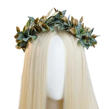 Woodland Greek Laurel Crown - Roman Leaf Crown for Greek Goddess Costume Adult,